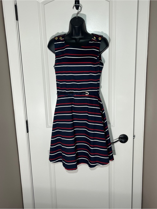Tommy Hilfiger Dresses & Skirts - NWOT Tommy Hilfiger Striped Sleeveless Belted Mini Dress - Navy, Red & White